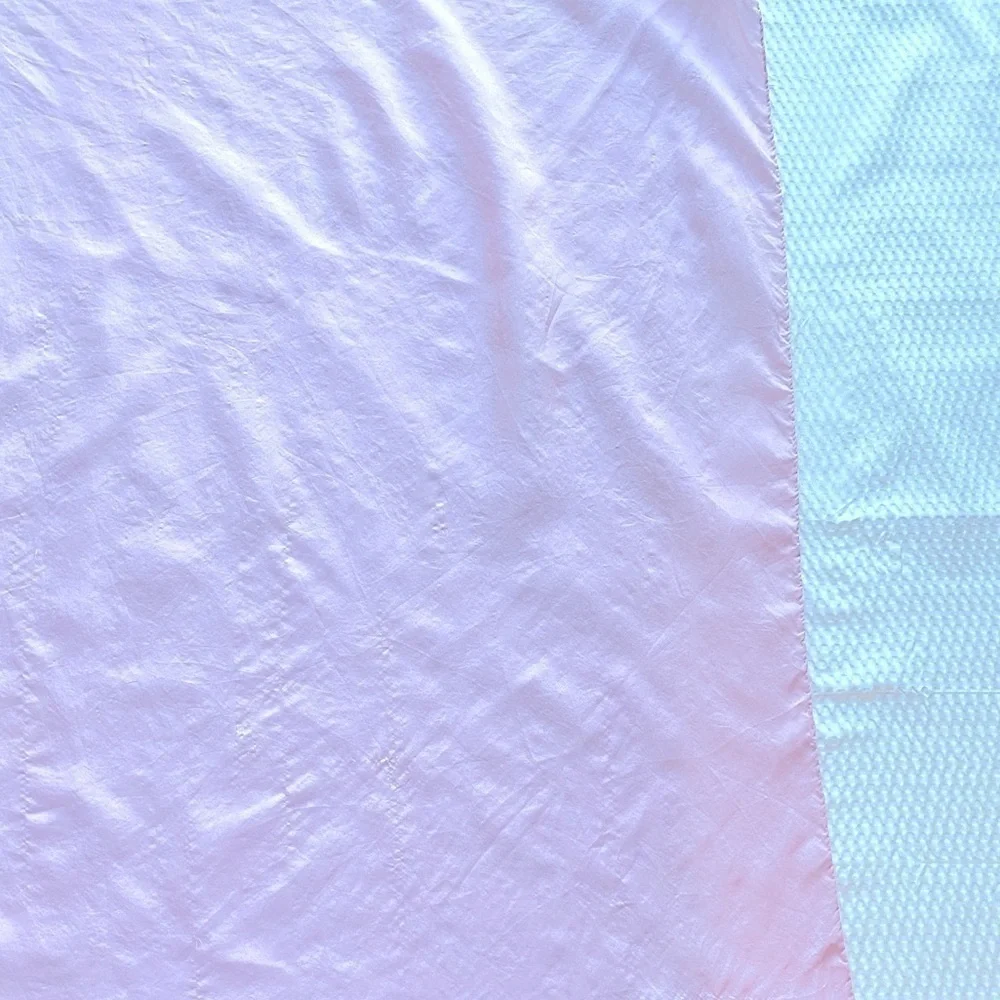 Silk Scarf Powder Pink 33.5” Square Hand Rolled Edge